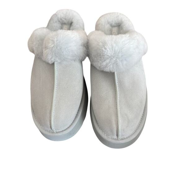 Women’s Size 9 UGG UGG DISQUETTE GOOSE Suede Shearling Fur Lined New - Picture 5 of 6